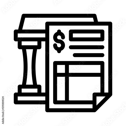 bank statement line icon