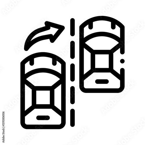 overtake line icon