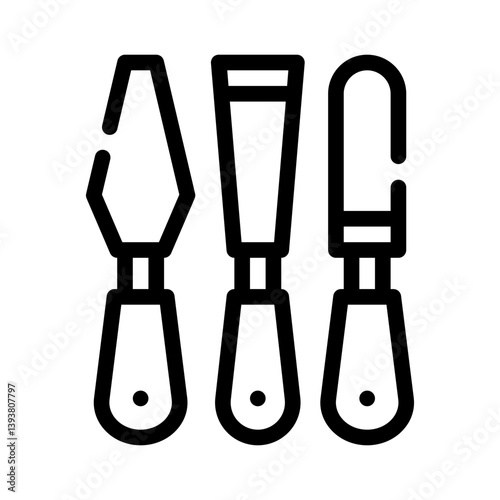 chisel line icon