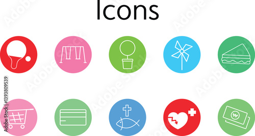 Colorful Collection of Icon Designs
