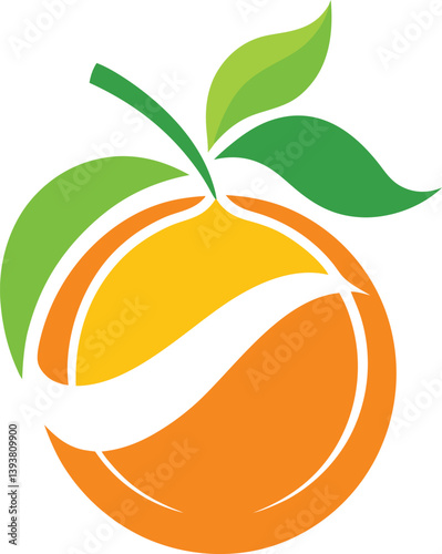orange fruit vector illustration