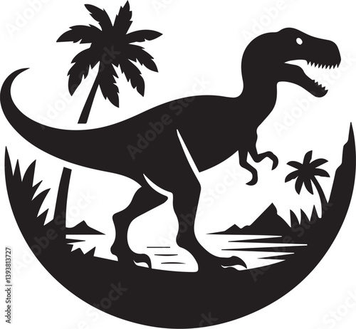 Dinosaur vector silhouette