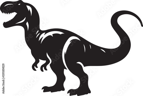 black dinosaur silhouette