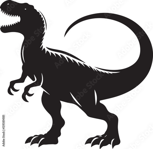black dinosaur silhouette