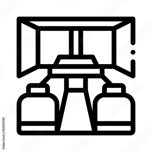 cockpit line icon
