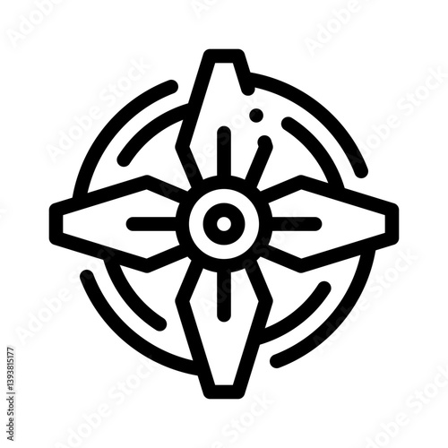 propeller line icon