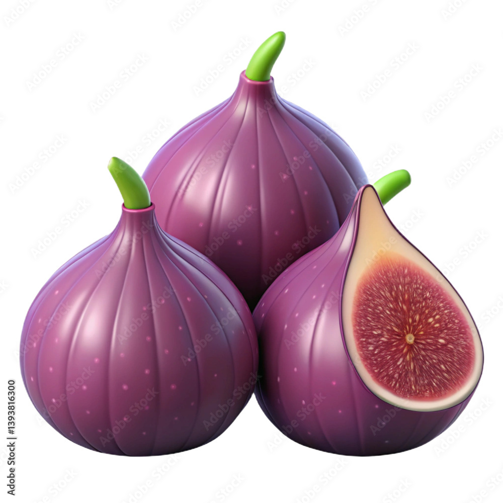 Fototapeta premium fresh figs isolated on white