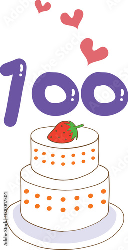 숫자100 케잌