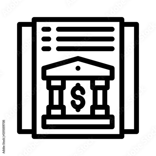 bank statement line icon