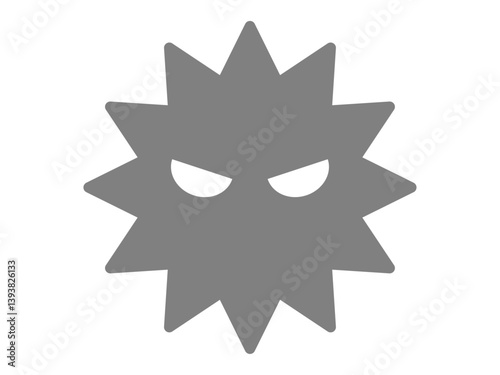 ウイルスのアイコン（バイ菌のマーク）