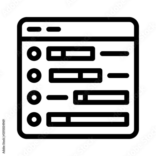 Gantt chart line icon