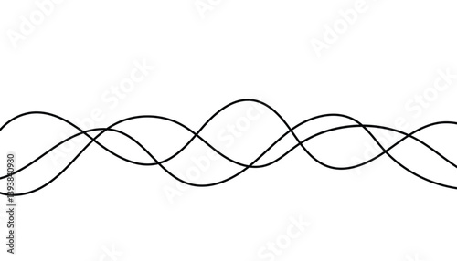 Wavy black lines in abstract topographic contour formation
