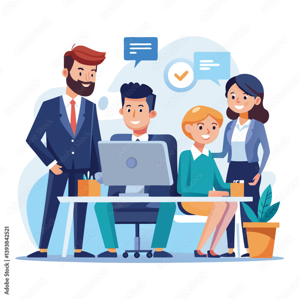 professional-business-people--programmer working vector image on a white background professional-business-people--programmer working vector image on a white background