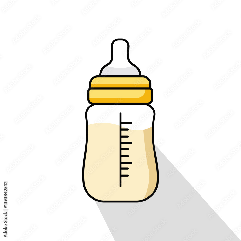 baby bottle icon vector design template in white background baby bottle icon vector design template in white background