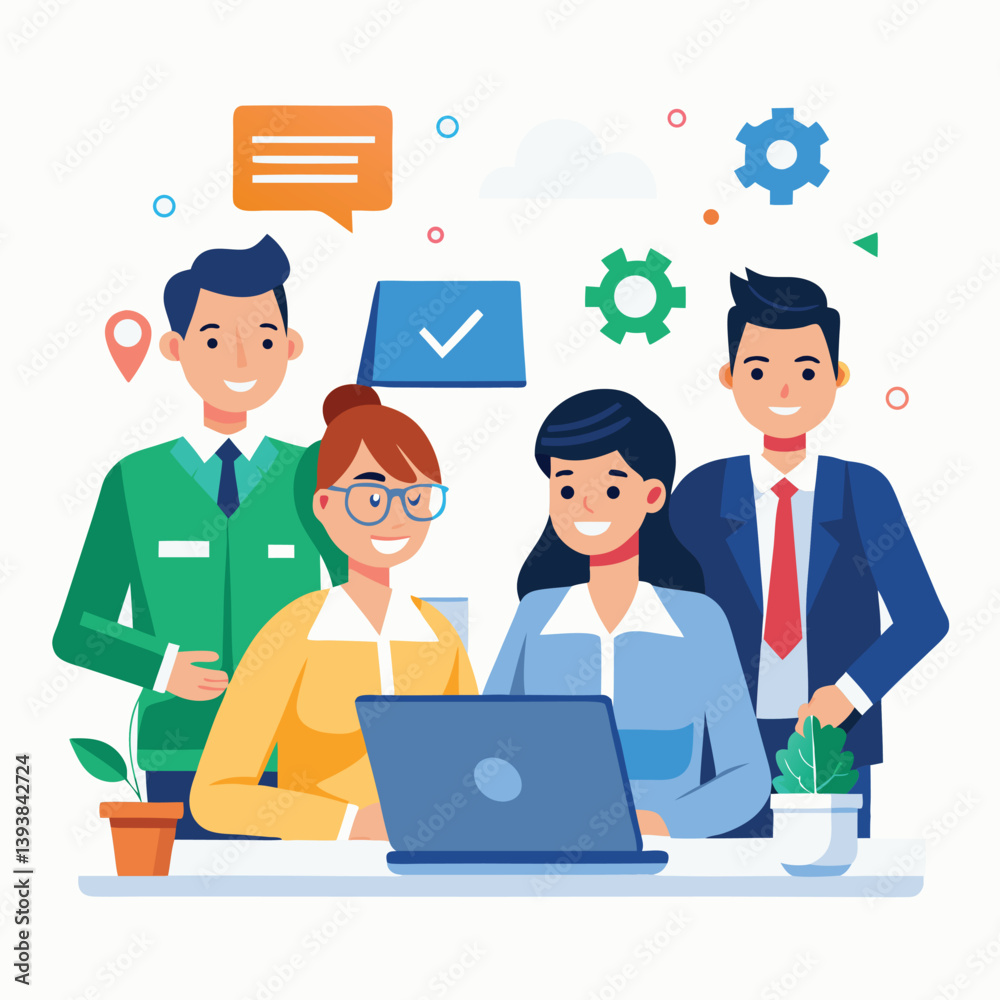 professional-business-people--programmer working vector image on a white background professional-business-people--programmer working vector image on a white background
