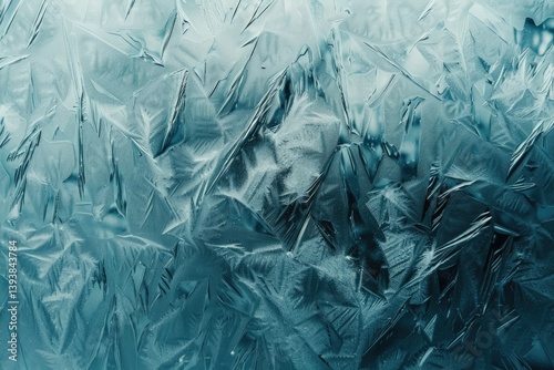 High Detail Picture of Abstract Frosted Glass Texture in Cool Tones