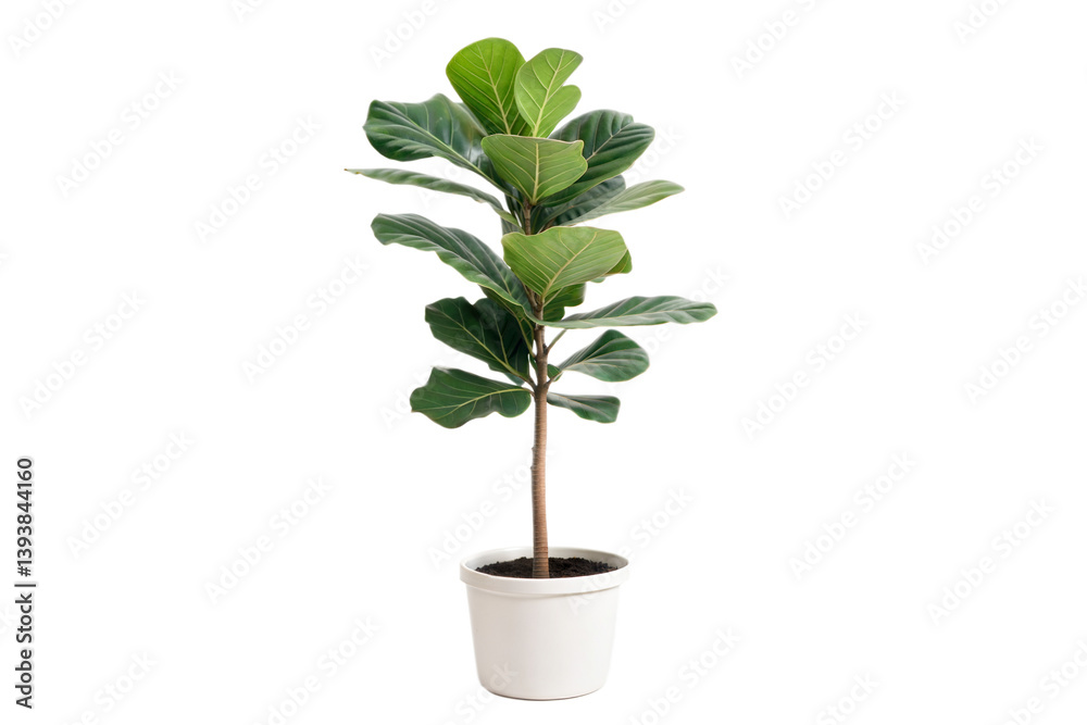 Obraz premium Fiddle Leaf Fig in White Pot