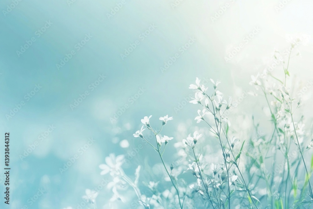 Beautiful light blue sky background flowers nature. Beautiful light blue sky background flowers nature.