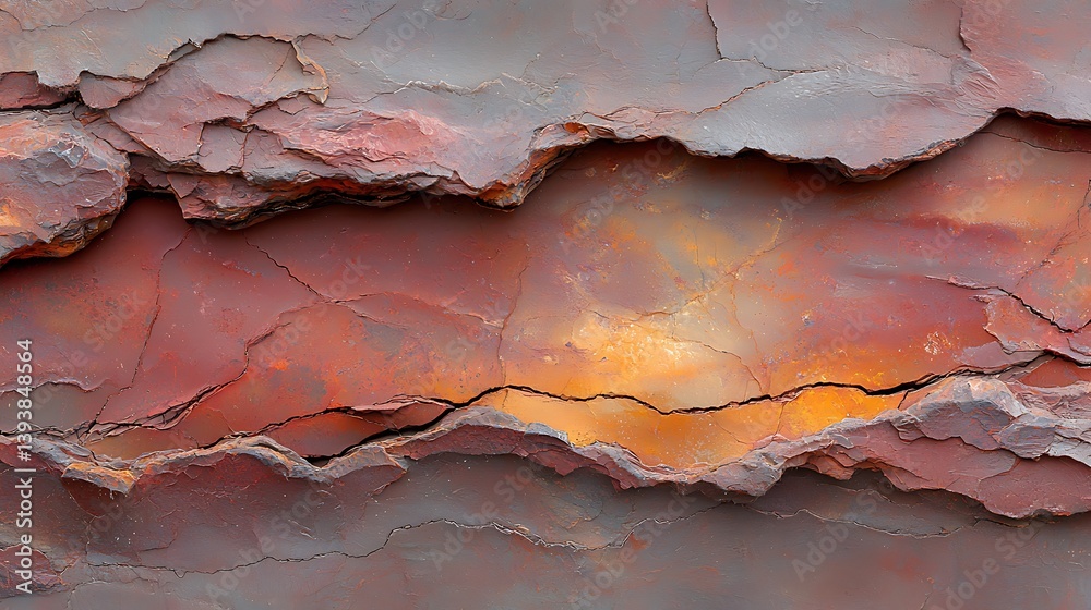 Fototapeta premium Abstract landscape art natural environment textured surface earthy colors close-up view
