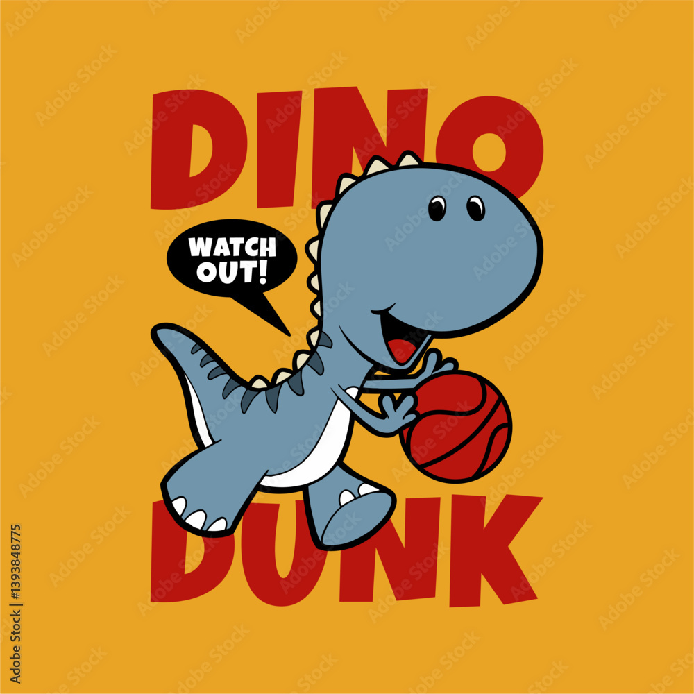 Obraz premium the illustration design cartoon of cute dinosaurs