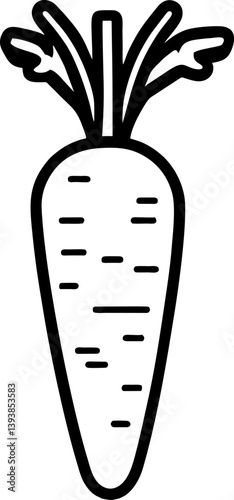 vector Carrot vibrant and fresh, perfect for food blogs, healthy eating websites, and vegetarianthemed designs.