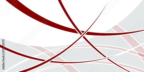 Wave background. Modern abstract vector background with curvy lines in maroon, red, and white on a light gray background, creating a flowing and professional design.