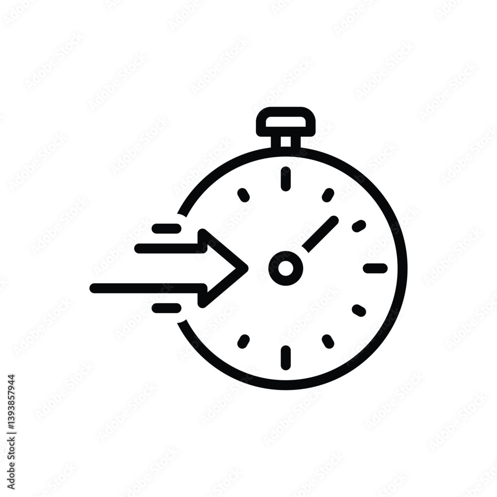 Obraz premium Black line icon for fast