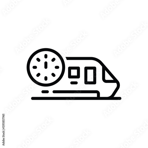 Black line icon for express