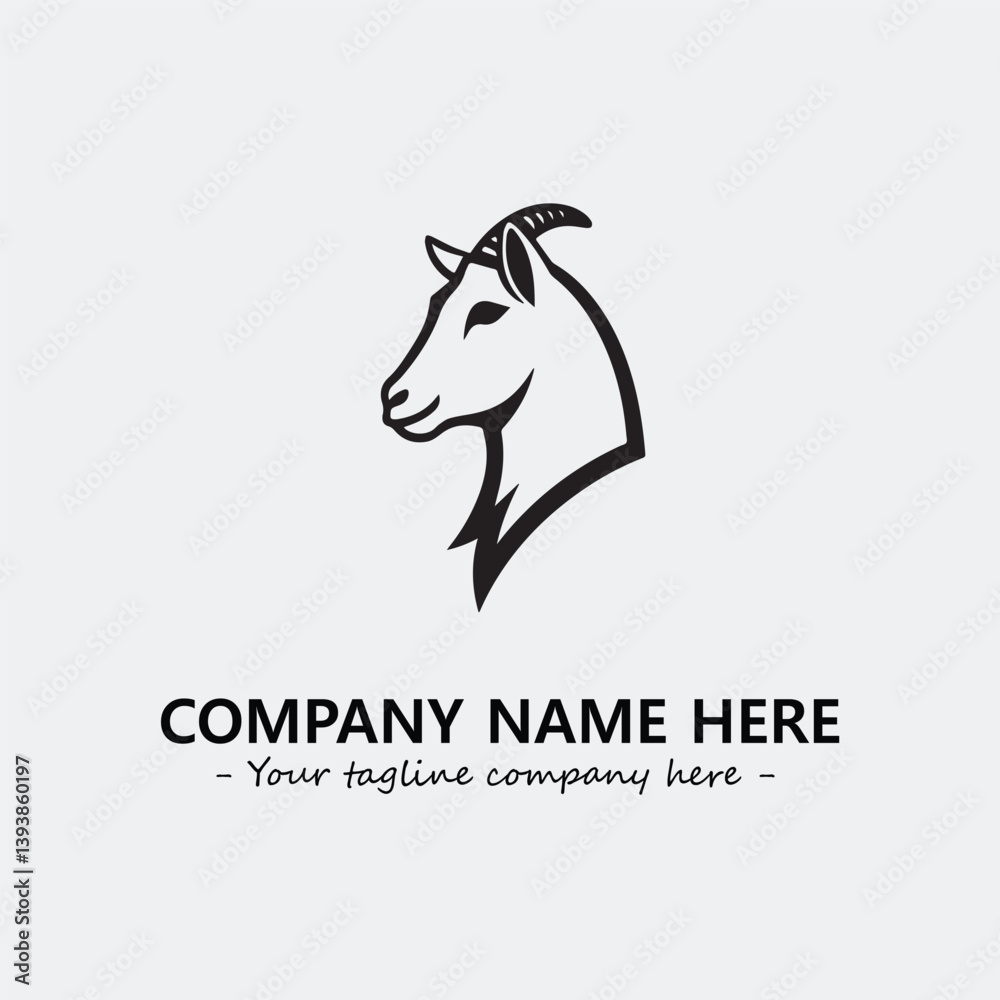 Head of goat illustration black and white for logo company vector image
Head of goat illustration black and white for logo company vector image