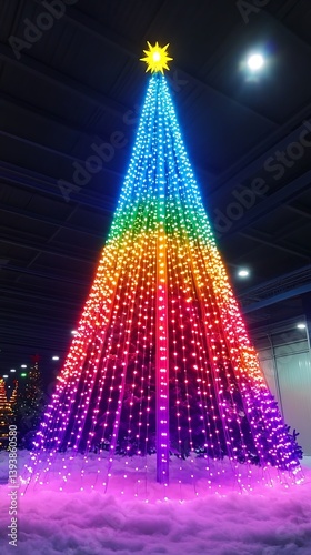 Illuminated Christmas Tree Display