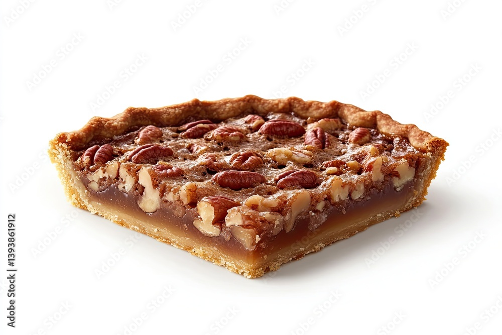 A realistic photo of Maple Pecan Pie, hyper-realistic, isolated on white A realistic photo of Maple Pecan Pie, hyper-realistic, isolated on white