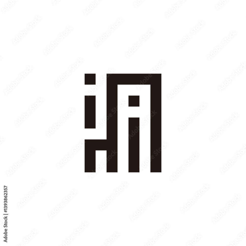 Letter i, m and A square geometric symbol simple logo vector Letter i, m and A square geometric symbol simple logo vector