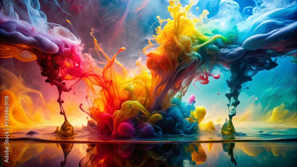 Obraz premium Colorful Abstract Smoke Explosion