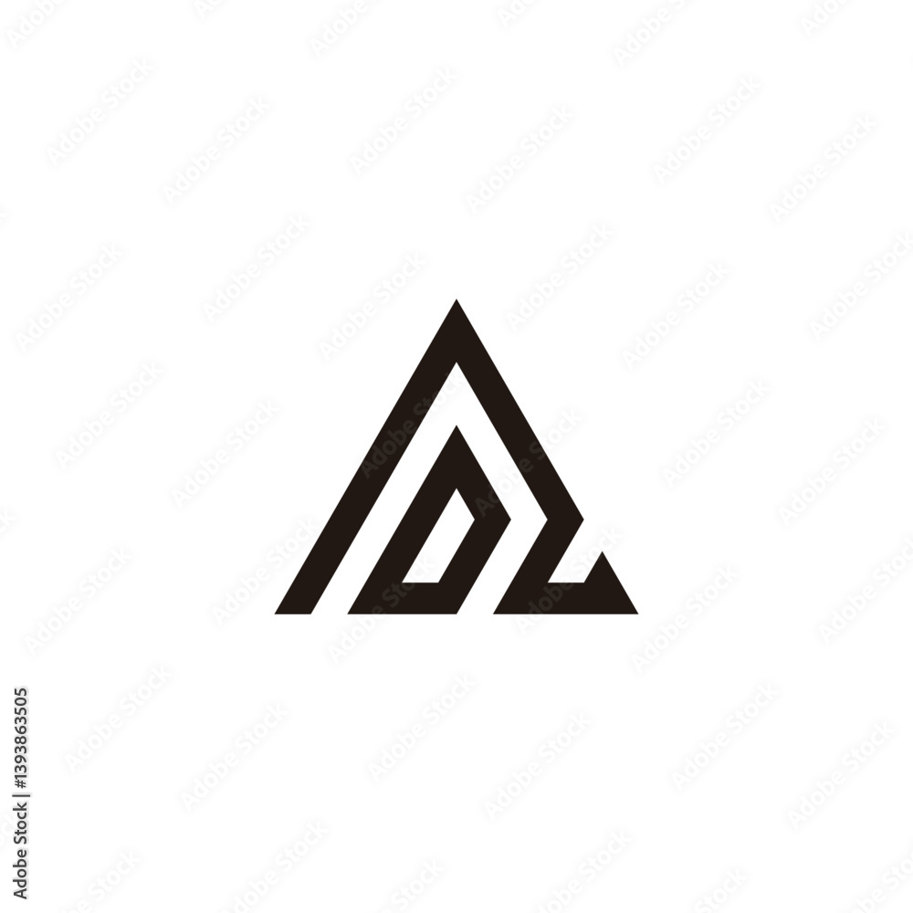 Letter DN triangle geometric symbol simple logo vector Letter DN triangle geometric symbol simple logo vector