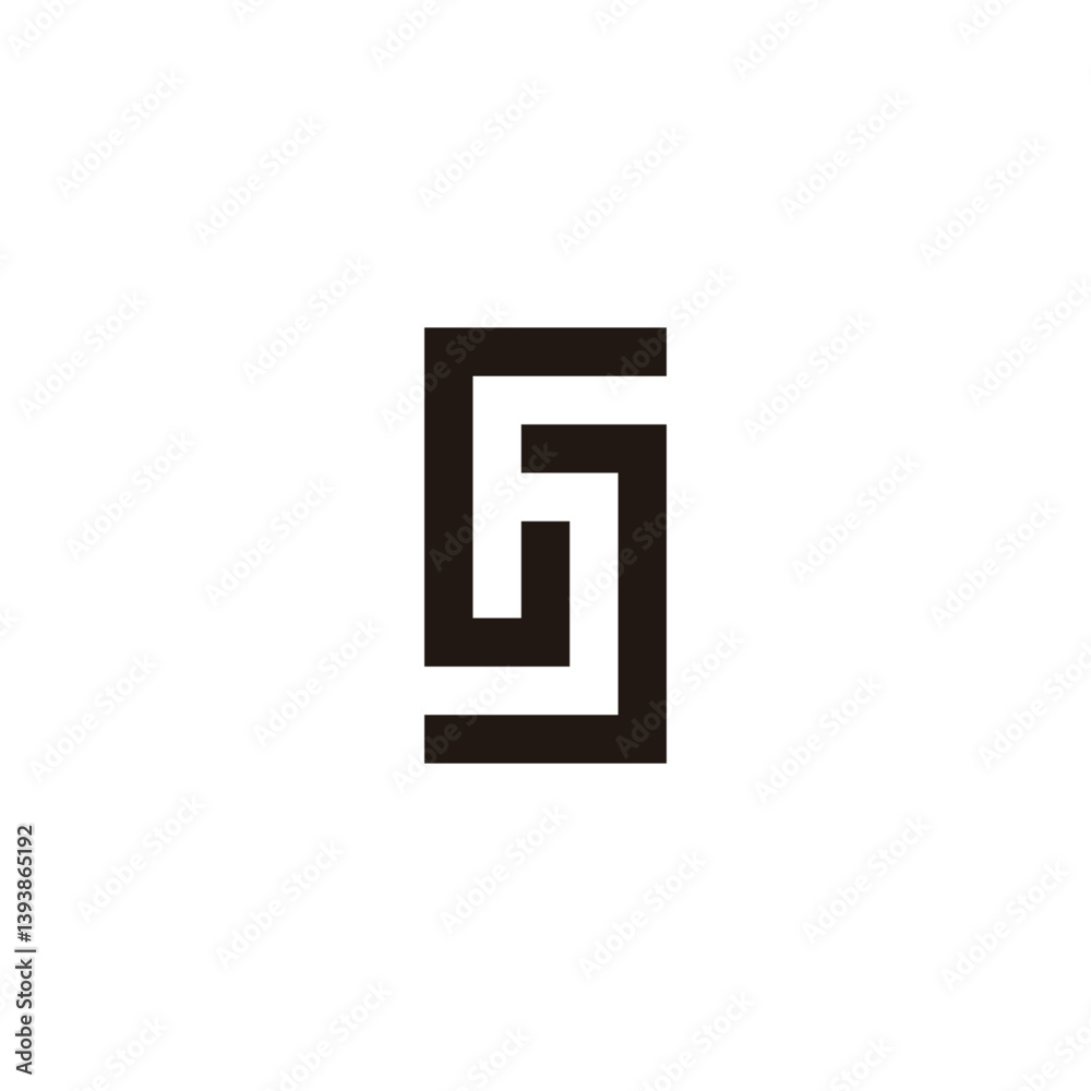 Letter GJ square geometric symbol simple logo vector Letter GJ square geometric symbol simple logo vector