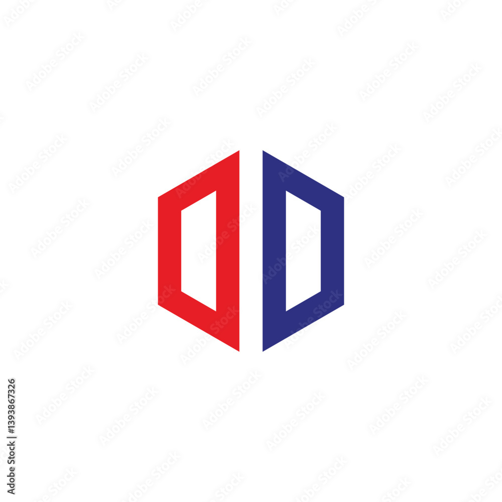 Letter DD hexagon geometric symbol simple logo vector Letter DD hexagon geometric symbol simple logo vector