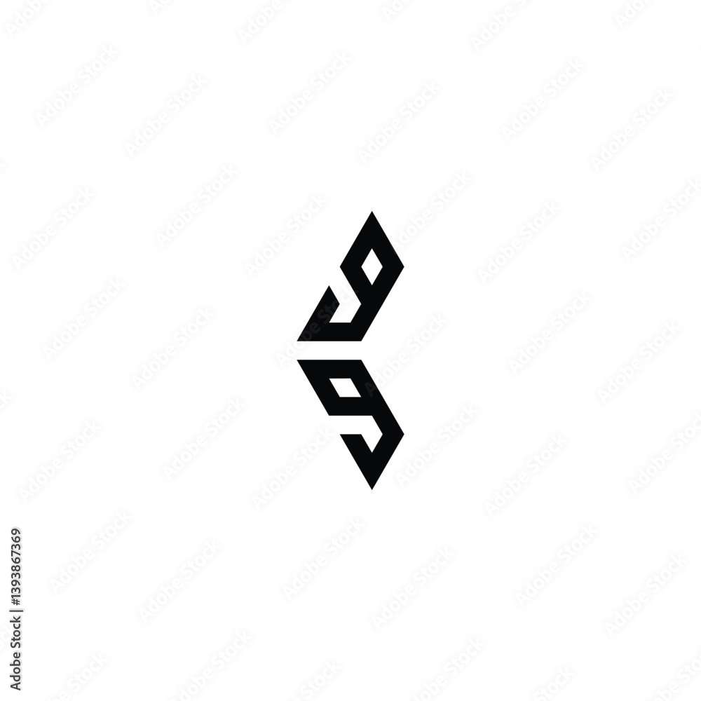 Obraz premium Letter gg arrow geometric symbol simple logo vector