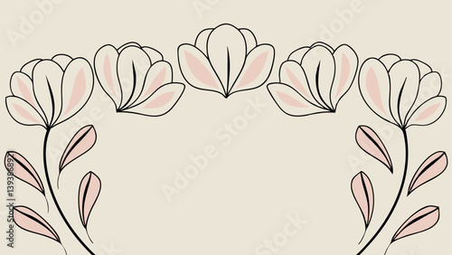 Floral background with free space for text