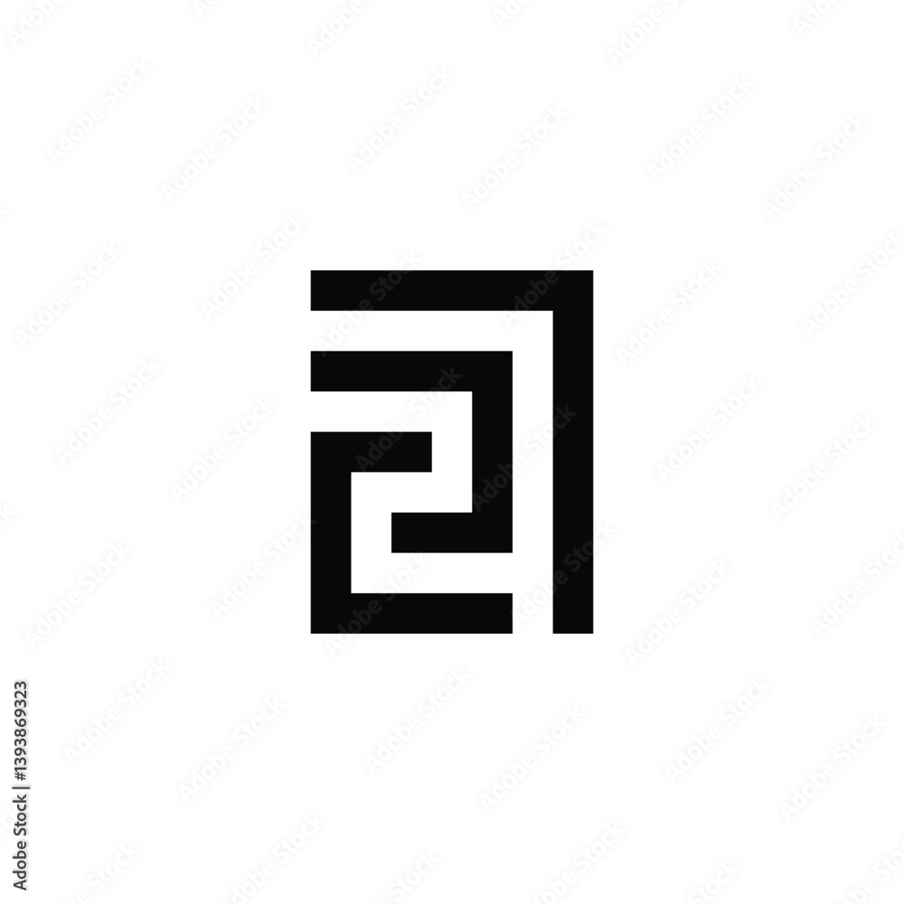 Number 2 1 square geometric symbol simple logo vector Number 2 1 square geometric symbol simple logo vector