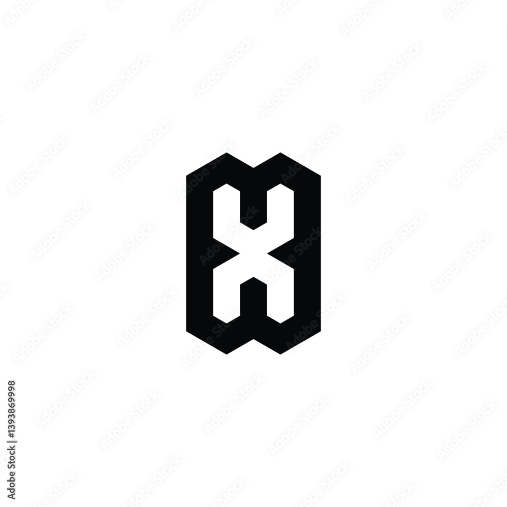 Letter X hexagon geometric symbol simple logo vector Letter X hexagon geometric symbol simple logo vector