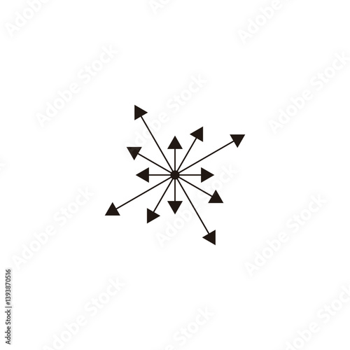 Arrows, everyone geometric symbol simple logo vector