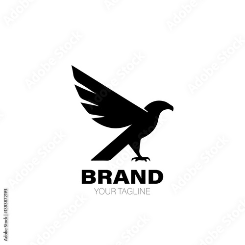 Hawk Logo. Hawk Logo Design. Hawk Logo Brand. Hawk Logo Vector Design Isolated on White Background