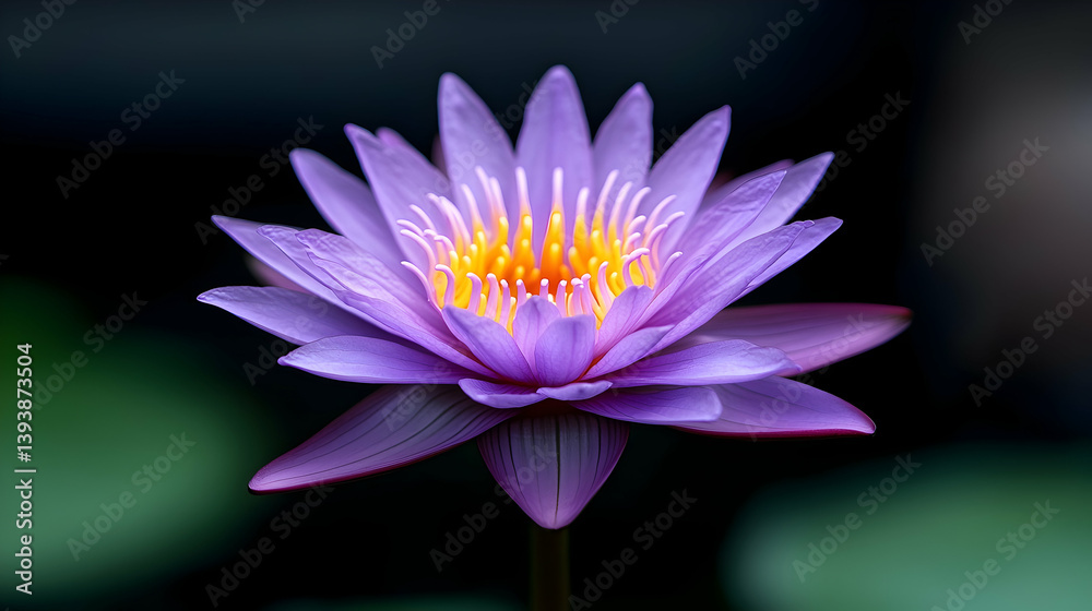 Purple Water Lily Close Up Macro Photography Purple Water Lily Close Up Macro Photography