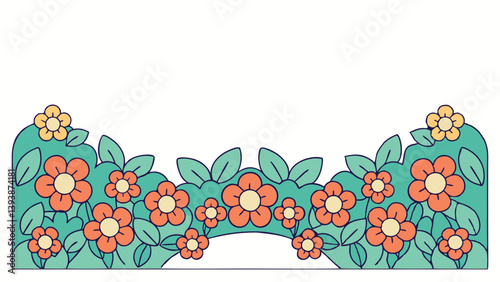 Floral background with free space for text