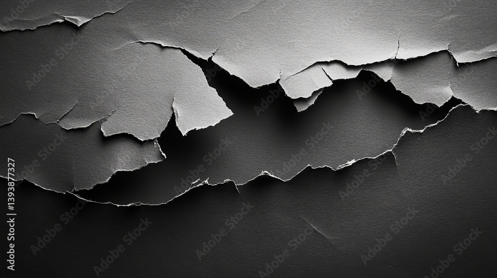 Dramatic Black and White Torn Paper Texture Abstract Background Design Element Grunge Ripped Overlay Vintage Style Photographic Image Dark Grey Shades Dramatic Black and White Torn Paper Texture Abstract Background Design Element Grunge Ripped Overlay Vintage Style Photographic Image Dark Grey Shades