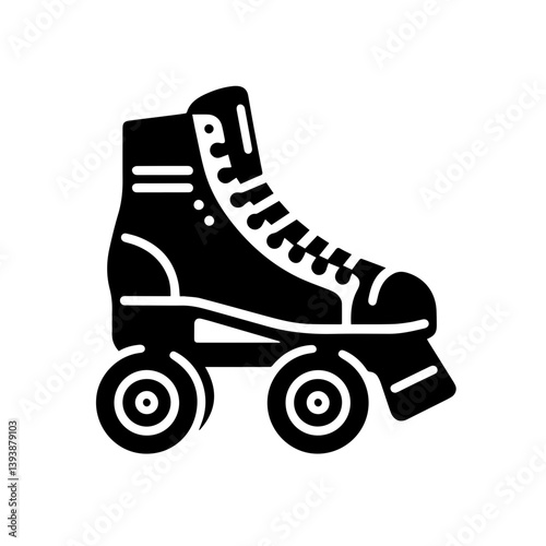 Roller skates icon with transparent background