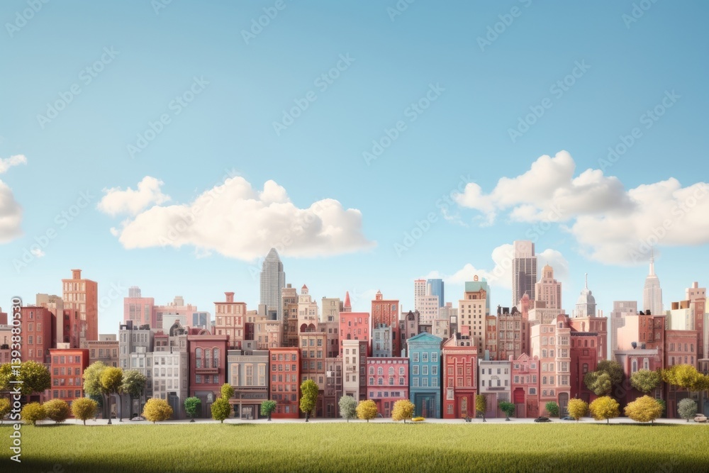Fototapeta premium Landscape city architecture cityscape.