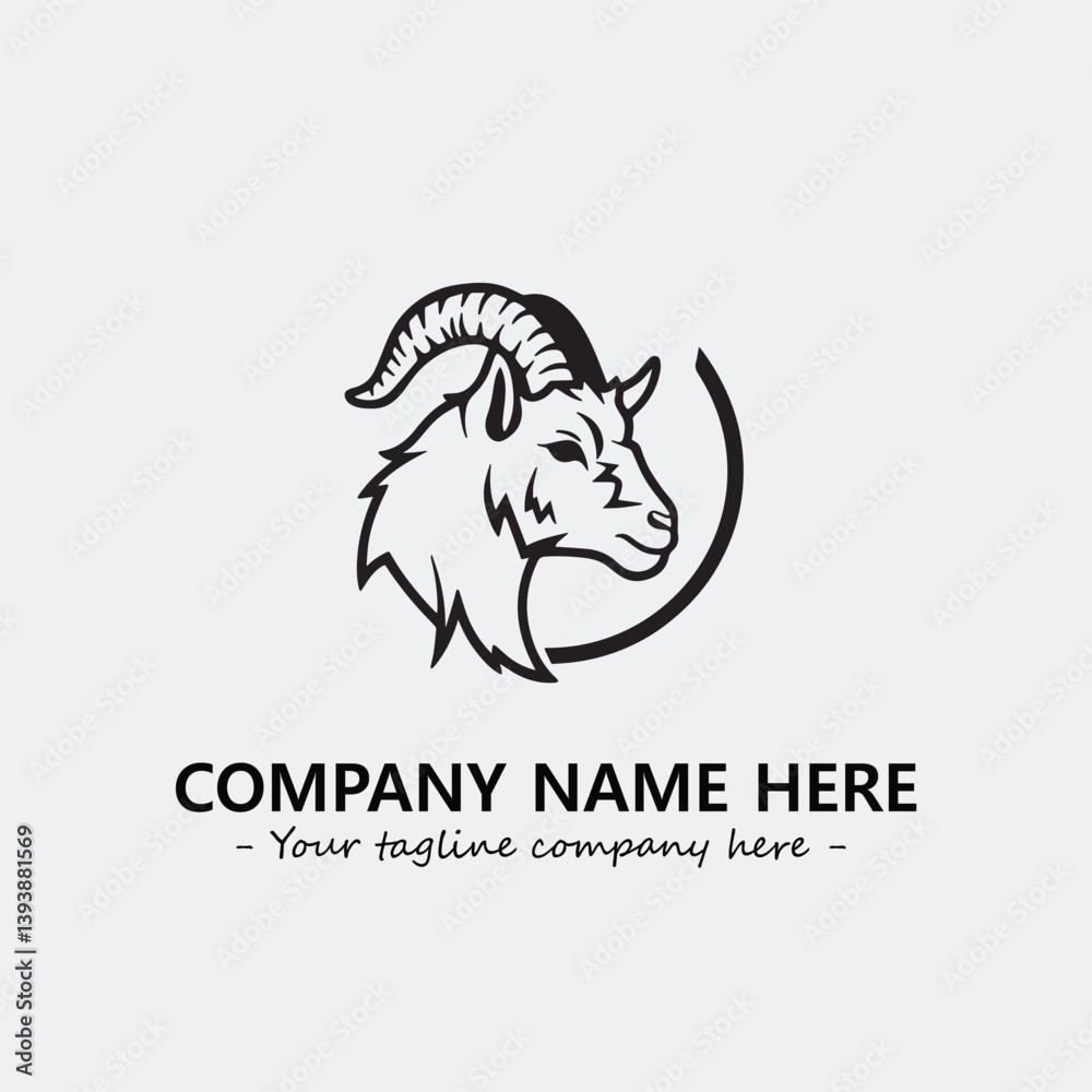 Head of goat illustration black and white for logo company vector image
Head of goat illustration black and white for logo company vector image