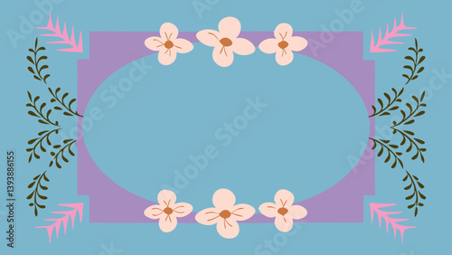 Floral background with free space for text