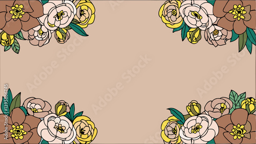 Floral background with free space for text